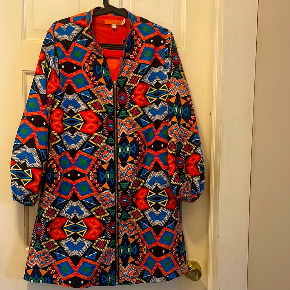 Colorful Geometric Patterned Jacket - image 1
